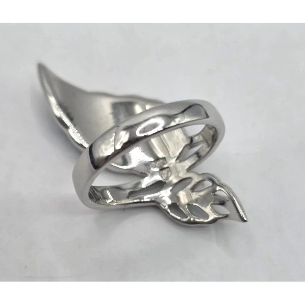 Gorgeous Blue Lab Opal Ring Size 6.75 Leaf Fern‎ Wrap Sterling Silver 925 NWOT